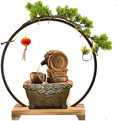 Charmful Ceramic Tabletop Fountain with LED Light
