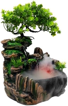 Stylish LED Waterfall Fountain with Atomizer