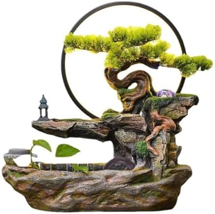 Rockery Fountain with Circulating Water for Balcony and Indoor Use