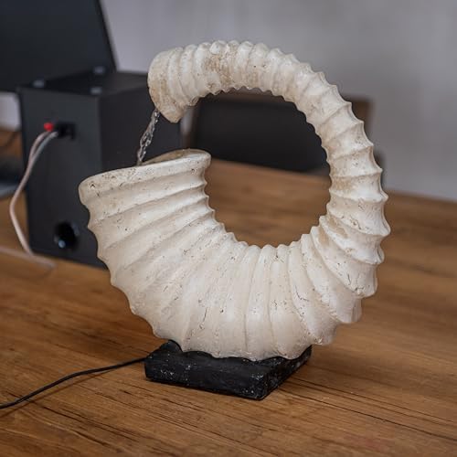 Depth Indoor Tabletop Fountain with Seashell Design