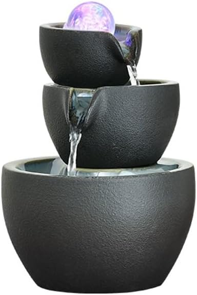 Elegant Kiln-Change Desktop Water Fountain Black