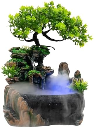 CaLaOCO Indoor Fountain Rockery with Atomizer and LED Light
