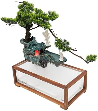 Flhonudi Fountain Waterfall Tabletop with Automatic Pump