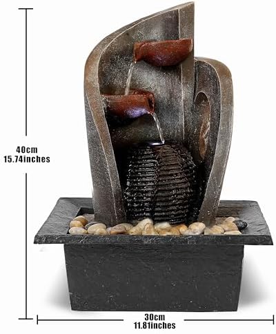 Fathers Den 16 Inch Waterfall Fountain with LED Lights