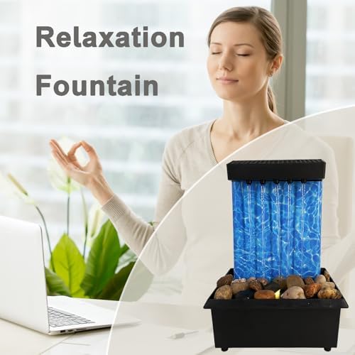 7 Inch Desk Fountain Indoor Waterfall USB Powered Zen Decor
