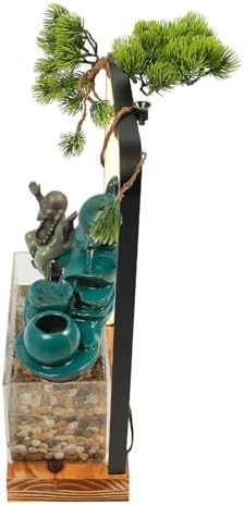 Zen Tabletop Fountain with LED Lights and Fish Tank