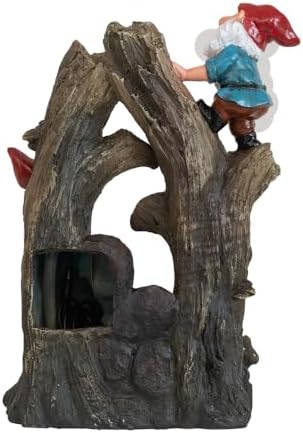 Decorative Woodland Gnome Water Fountain with LED Light 1