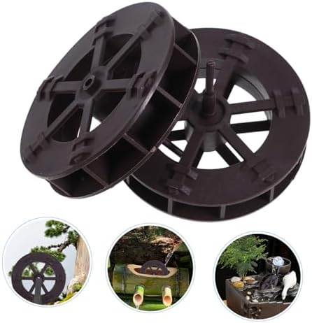 Healifty 2pcs Water Wheel Fountain for Fish Tank and Indoor Garden