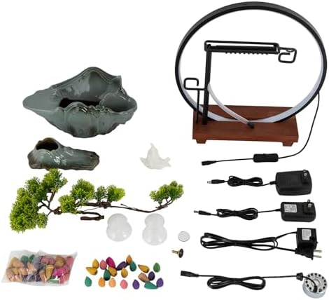 Tabletop Fountain with Light and Atomizer