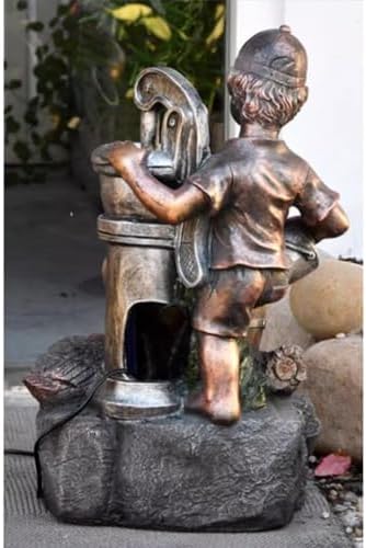 Elegant Copper Imitation Resin Tabletop Water Fountain