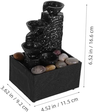 RORPOIR Tabletop Waterfall Fountain Battery Powered Office Decor