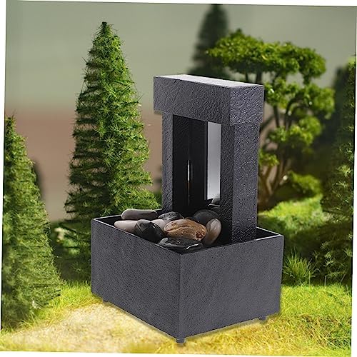 SOLUSTRE Running Water Ornament Desktop Fountain Zen Decor for Home Office Bedroom