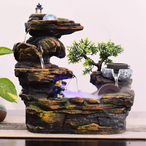 Elegant Desktop Water Fountain with Feng Shui Balls