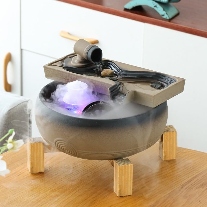 Calm Indoor Tabletop Fountain Ceramic Water Decor