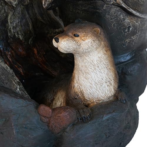 Charming Decorative Water Fountain with Otter Design and Pump