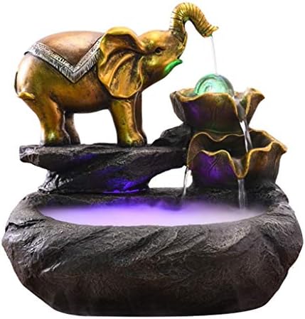 Modern Tabletop Water Fountain with LED Light and Humidifier Function