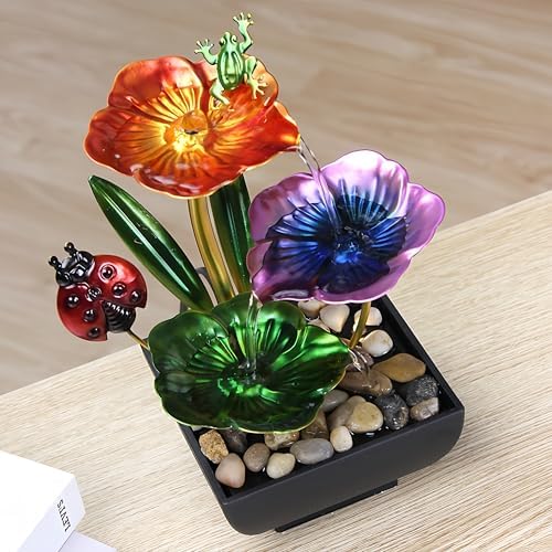 Fengshui Caishen Tabletop Water Fountain Decor