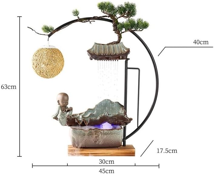 Ceramic Indoor Water Fountain Zen Decor Living Room