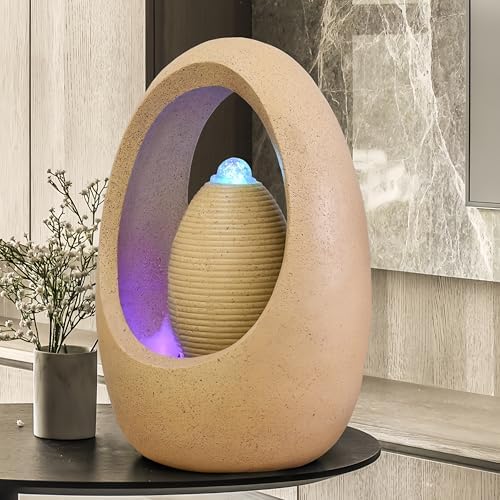 Fengshui Caishen Tabletop Water Fountain for Meditation and Relaxation 1
