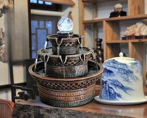 Fengshui Caishen Tabletop Water Fountain Decor 1