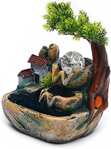 Mini Rockery Fountain Waterfall Indoor Desktop Ornament