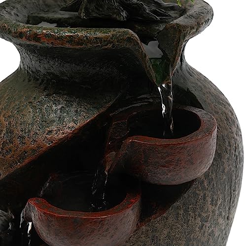 Tabletop Fountain 25W Mini Waterfall Indoor Decor 87 Inch Brown