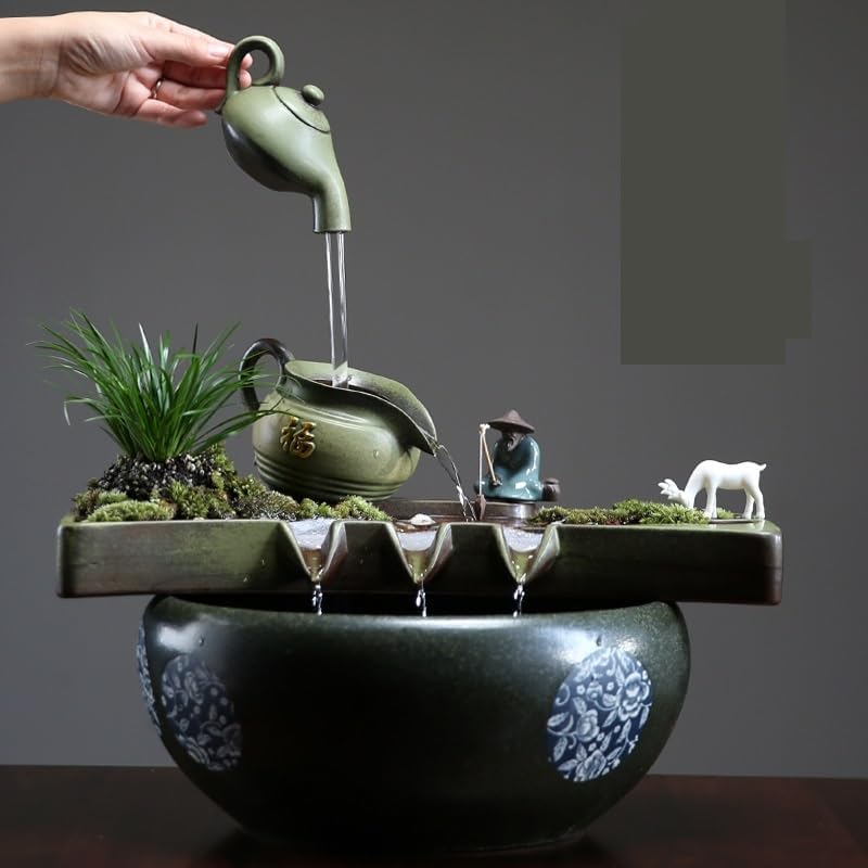 Zen Indoor Water Fountain Decor for Living Room and Office
