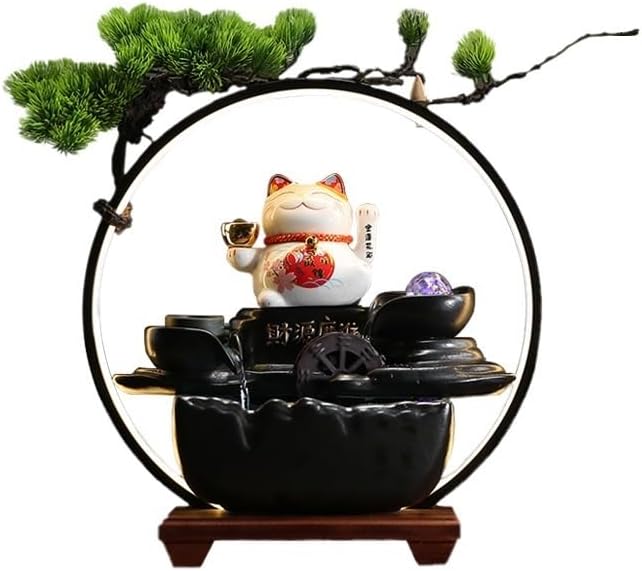 Indoor Tabletop Fountain with Water Circulation and Zen Design