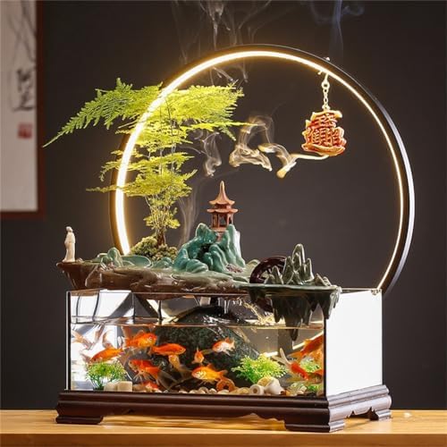 Elegant Fish Tank Water Ornament for Home Office