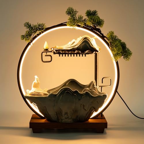 Tabletop Fountain with Light and Atomizer