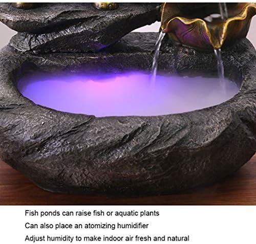 Modern Tabletop Water Fountain with LED Light and Humidifier Function