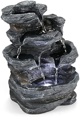 WicheMi Indoor Waterfall Fountain with LED Light 1