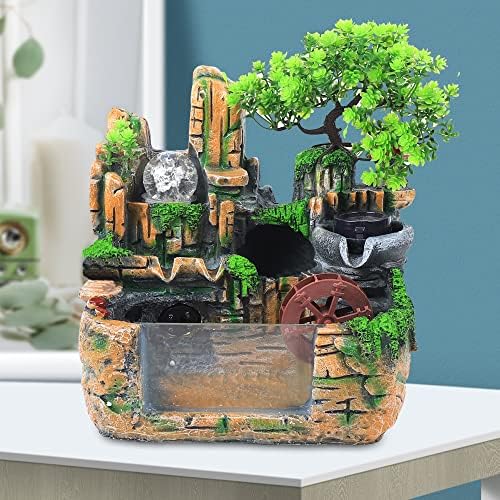 LOYALHEARTDY Tabletop Rockery Water Fountain for Home Office Decoration