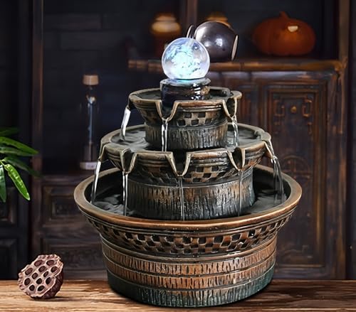 Fengshui Caishen Tabletop Water Fountain Decor 1