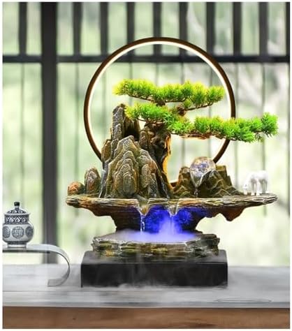 Elegant Tabletop Fountain with LED Light