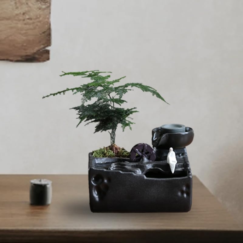 Zen Water Fountain Indoor Desktop Decor Stone Waterfall