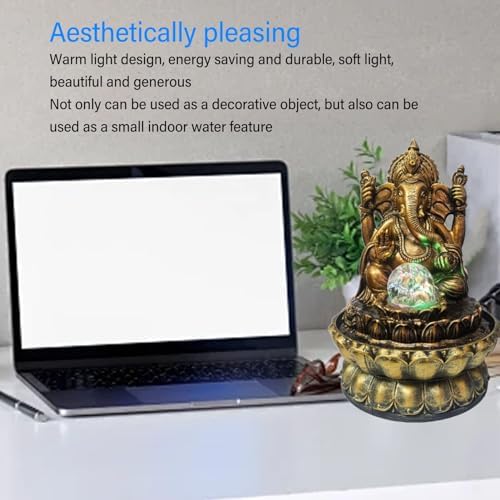 NFNSIG Desktop Water Fountain with LED Light