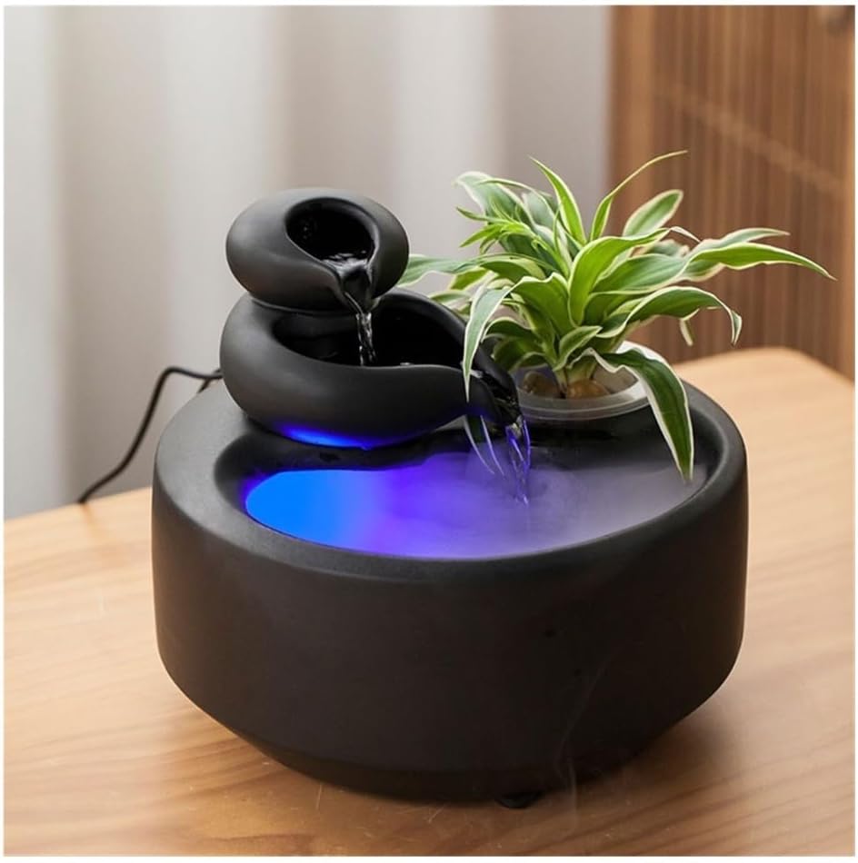 Creative Ceramic Tabletop Fountain for Office and Living Room