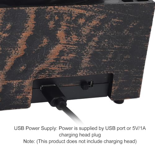 USB Water Fountain Decorative Tabletop Zen Decor with LED Light