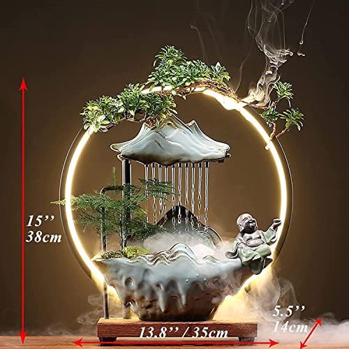 Buddha Water Fountain with Incense Holder and Mist Maker