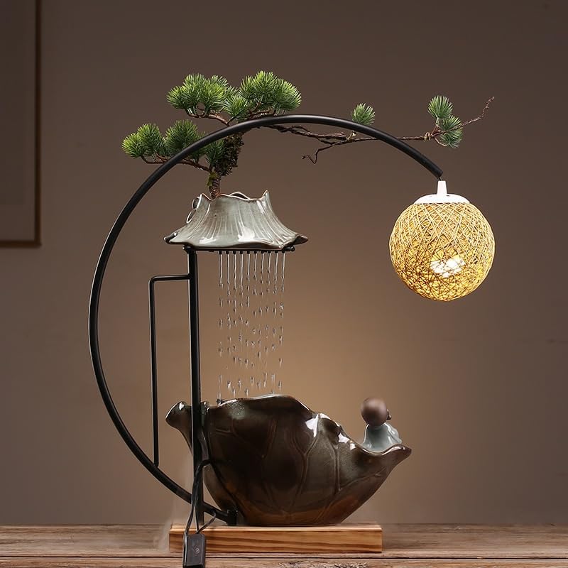 Ceramic Indoor Water Fountain Zen Decor Living Room