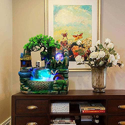 Stress Relief Desktop Fountain with LED Light and Mist