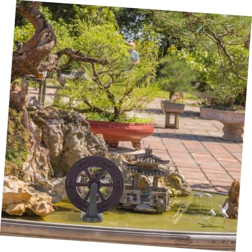 Cabilock 2pcs Rotating Water Wheel Fountain Decor
