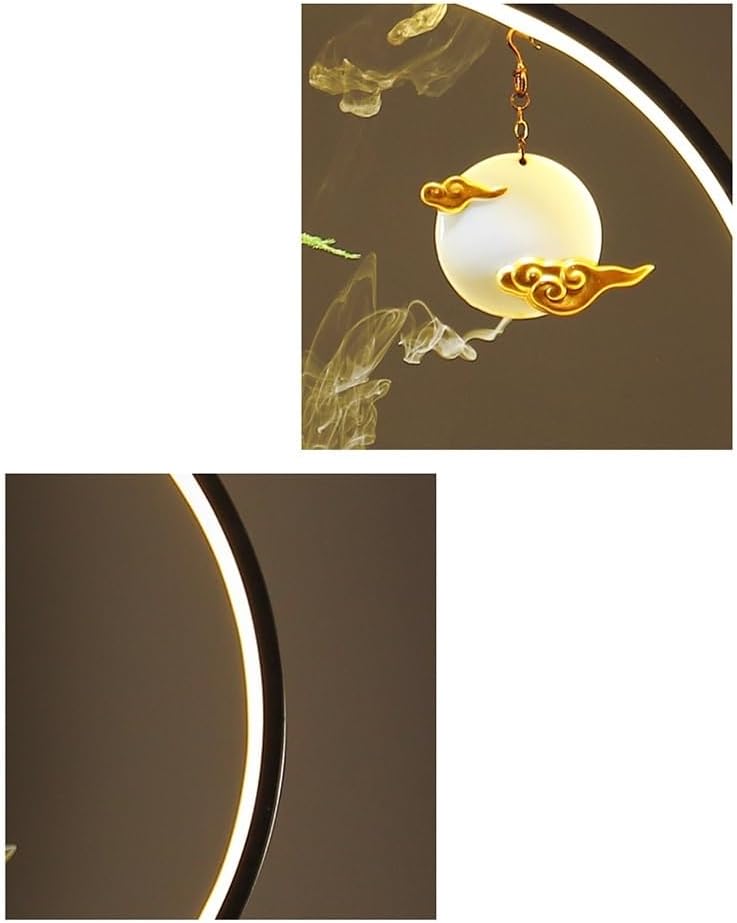 Indoor Water Fountain with Fish Tank Tabletop Decor Zen Waterfall Living Room Fountain Creative Desk Ornament