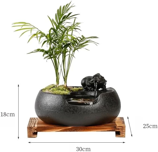 AQWASYUTER Indoor Tabletop Fountain Zen Waterfall Decor