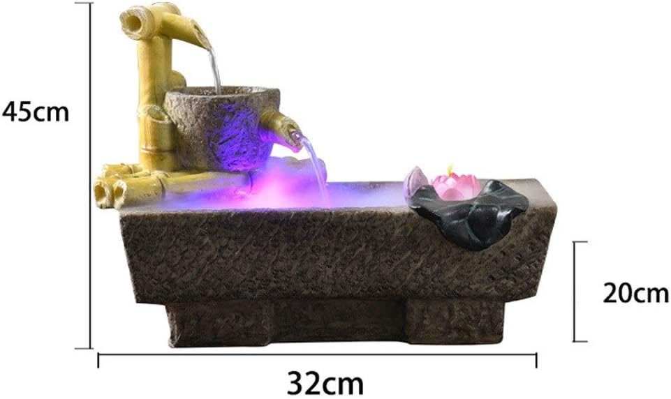 Indoor Fountain Waterfall Humidifier Tabletop Landscape Decor
