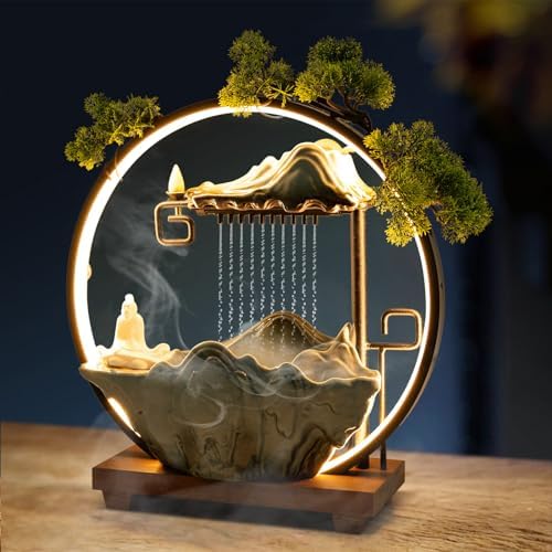 Tabletop Fountain with Light and Atomizer