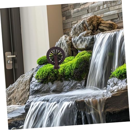 Cabilock Micro Landscape Water Wheel Fountain Replacement Part with Bracket for Fish Tank and Indoor Garden