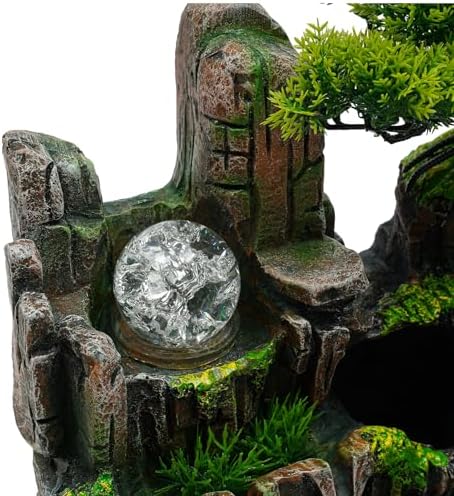 1181x787x1181inch Tabletop Water Fountain with LED Lights and Rolling Bubble Balls