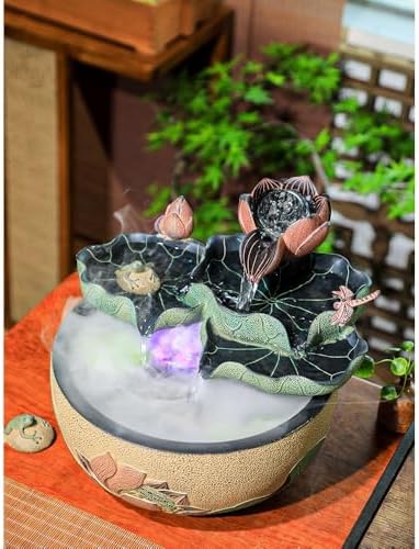 Elegant Lotus Desktop Fountain for Serenity and Decor